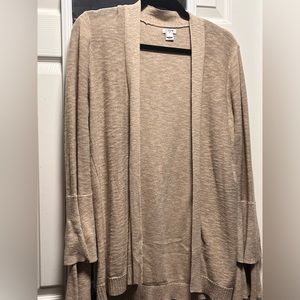 J. Crew tan cardigan size S